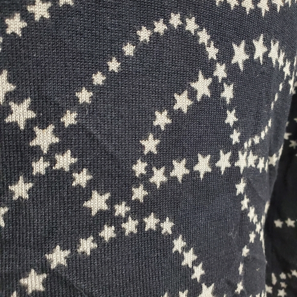 Dark Blue White Star Button Down Cardigan - Picture 5 of 6